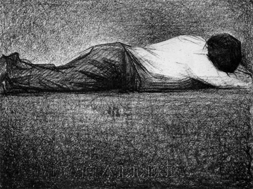 1881 Сёра Ж.П."Лежащий мужчина."