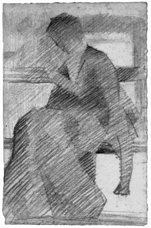 1881 Сёра Ж.П." Женщина на скамье."