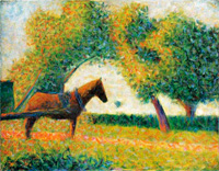 Запряженная лошадь (Жорж Сёра 1883 г.)
